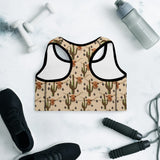 Longhorn Ranch Cactus Padded Sports Bra