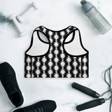 White Aztec Padded Sports Bra