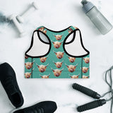 Highland Cow Sports Bra