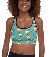 Highland Cow Sports Bra
