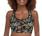 Cowboy Collage Sports Bra