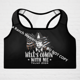 Hells Comin With Me Padded Sports Bra - Baha Ranch Western Wear - Flyclothing LLC