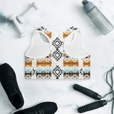 Aztec Blanket Print Sports Bra