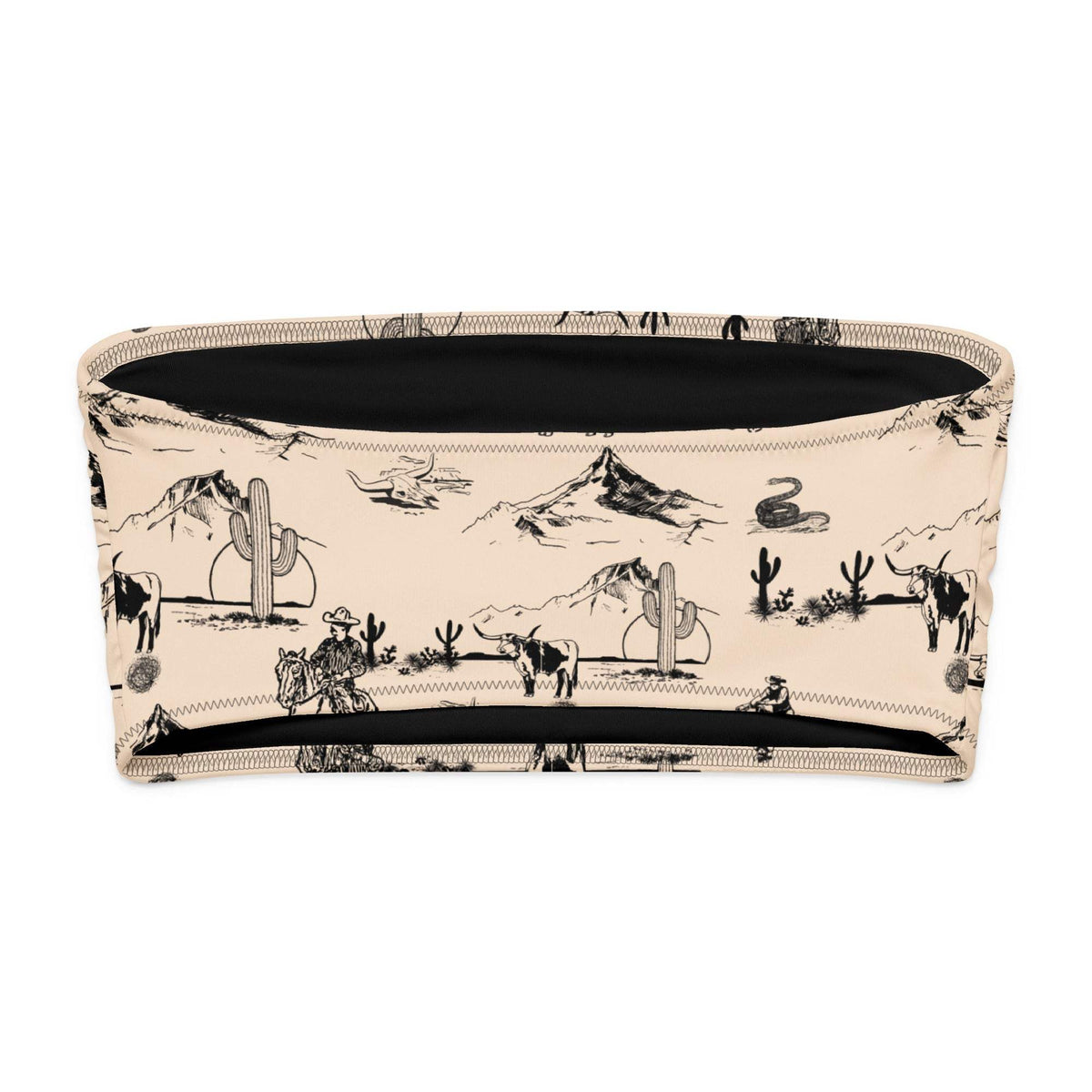Baha Ranch YEEHAW Cowboy Ranch Recycled bandeau bikini top - Baha Ranch Western Wear - Flyclothing LLC
