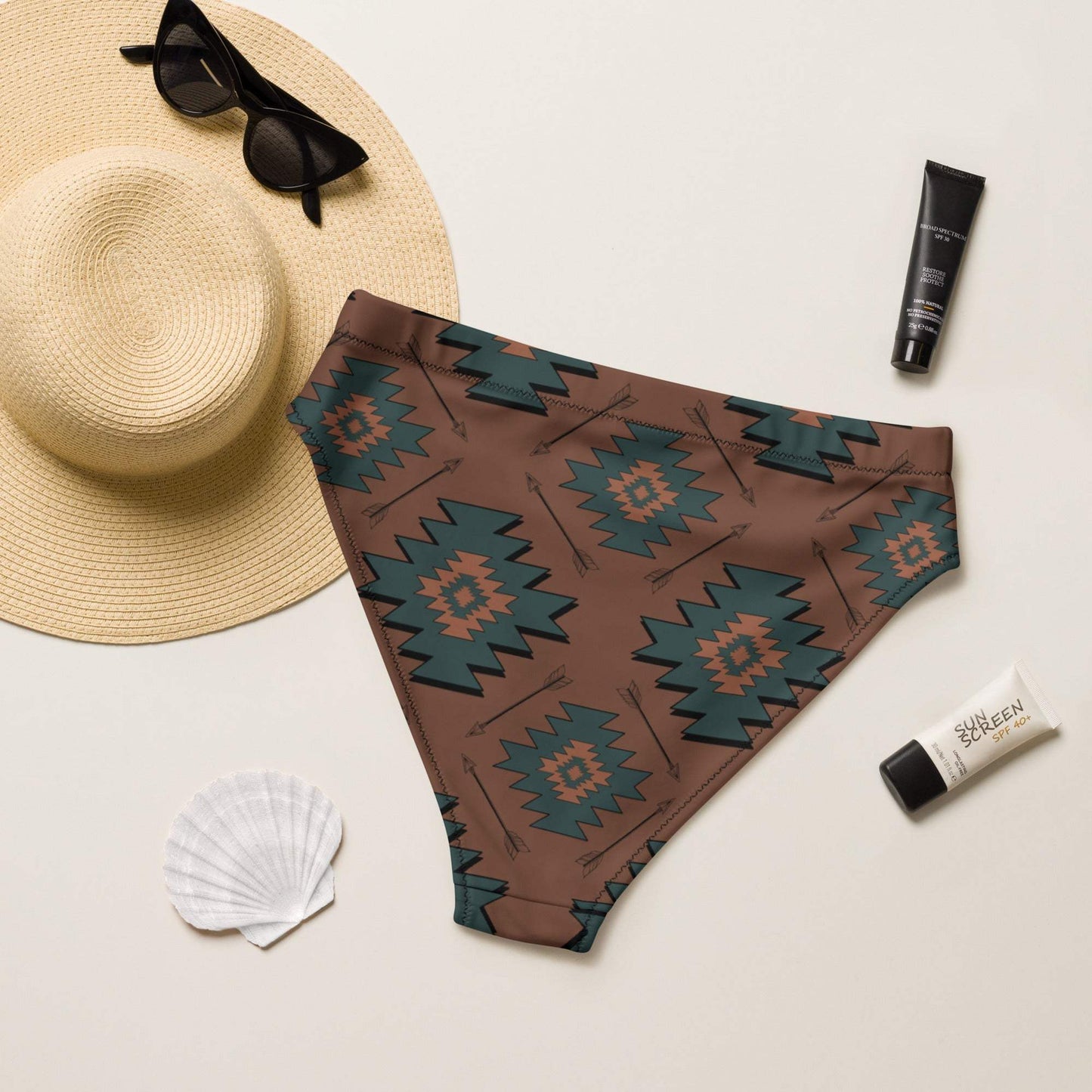 Baha Ranch Yeehaw Teal Aztec Bikini Bottom - Baha Ranch Western Wear - Flyclothing LLC