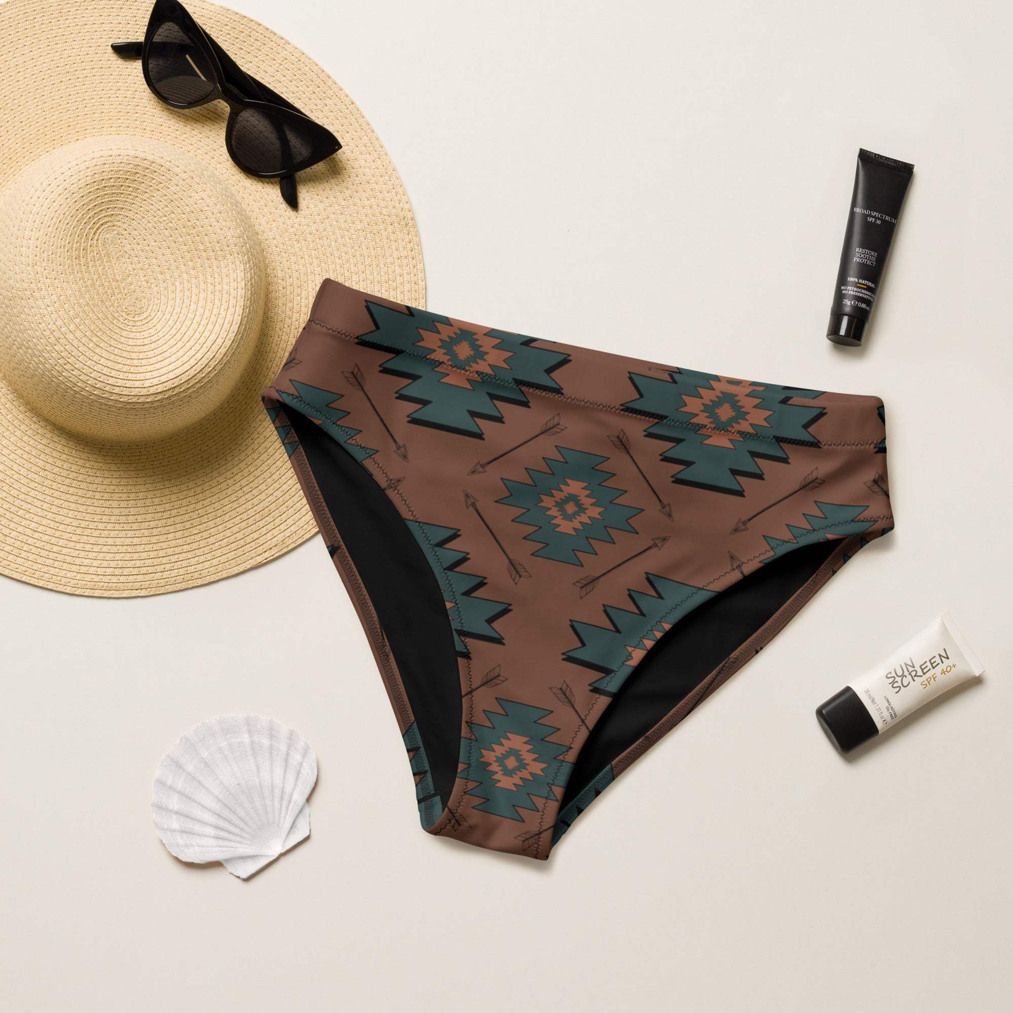 Baha Ranch Yeehaw Teal Aztec Bikini Bottom - Baha Ranch Western Wear - Flyclothing LLC