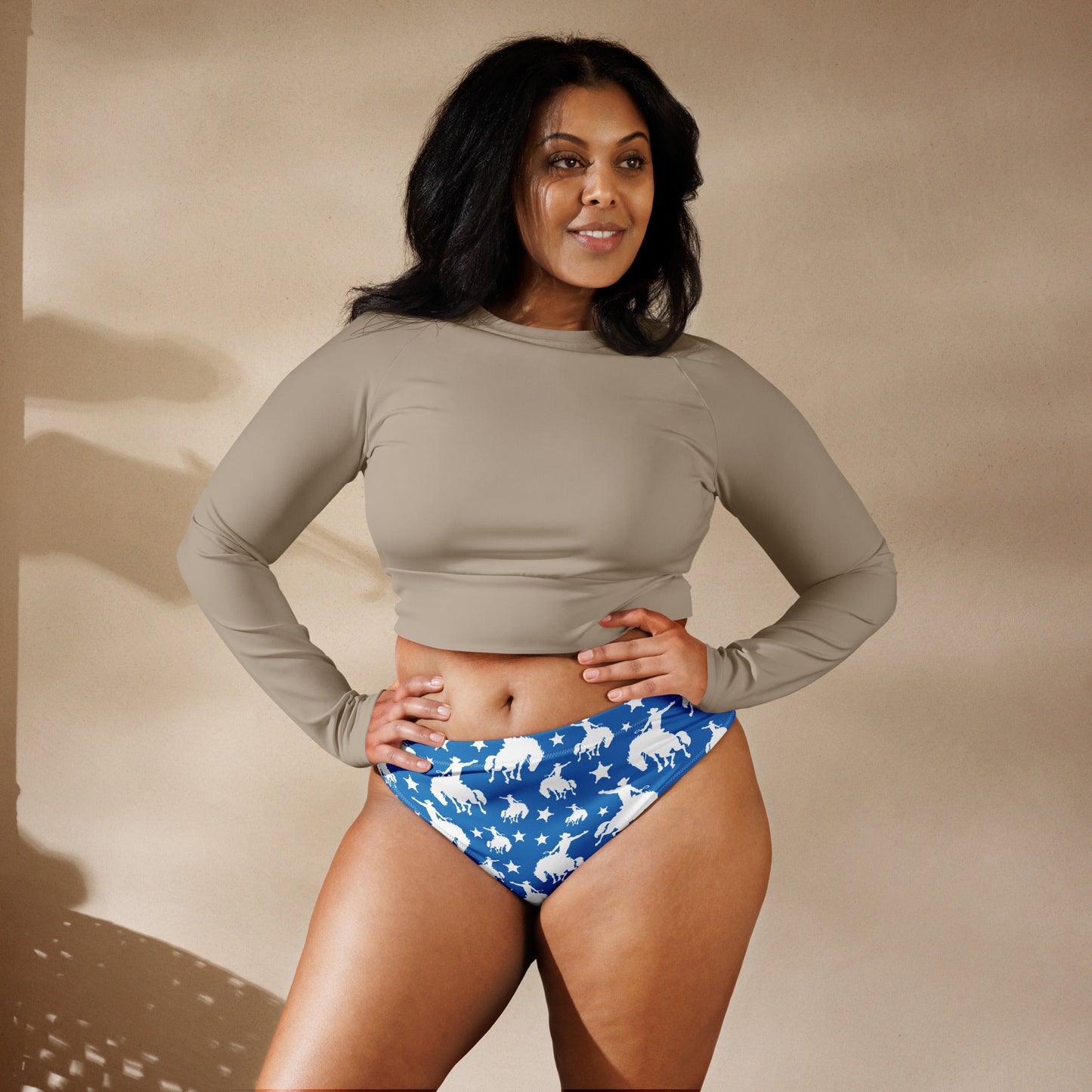 Baha Ranch Yeehaw Blue Rodeo Cowboy Bikini Bottom