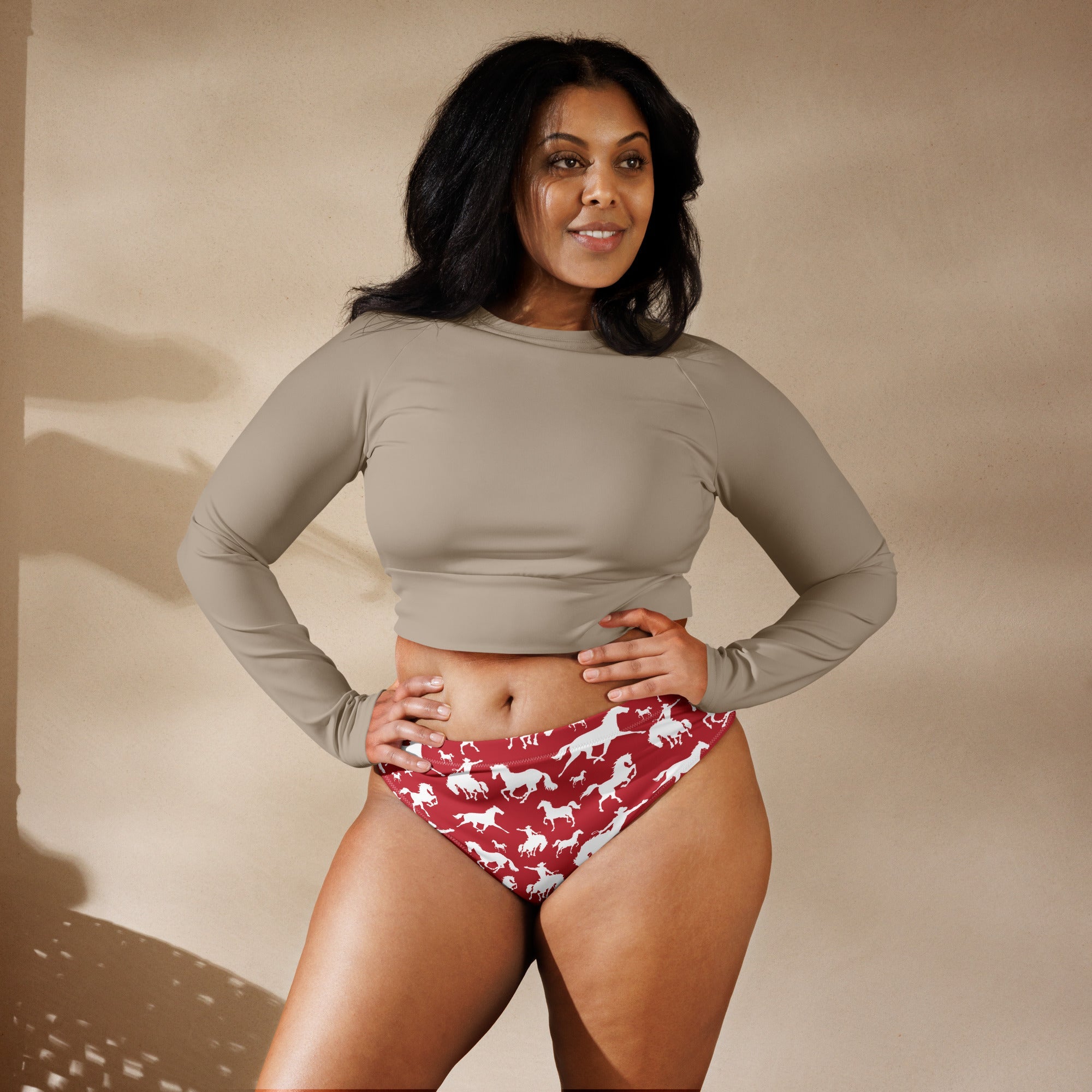 Baha Ranch Yeehaw Red Rodeo Cowboy Bikini Bottom
