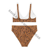 Yeehaw Tooled Leather Print Bikini