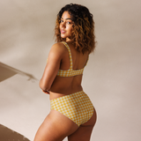Baha Ranch Yeehaw Yellow Gingham Print Bikini