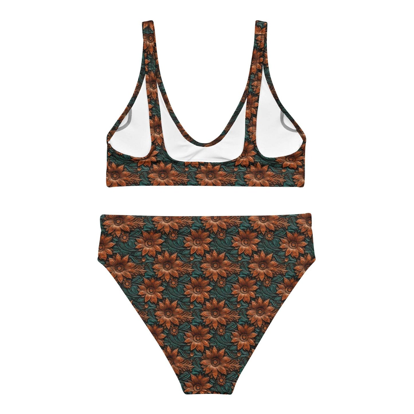 Baha Ranch Yeehaw Floral Leather Print Bikini - Baha Ranch Western Wear - Flyclothing LLC
