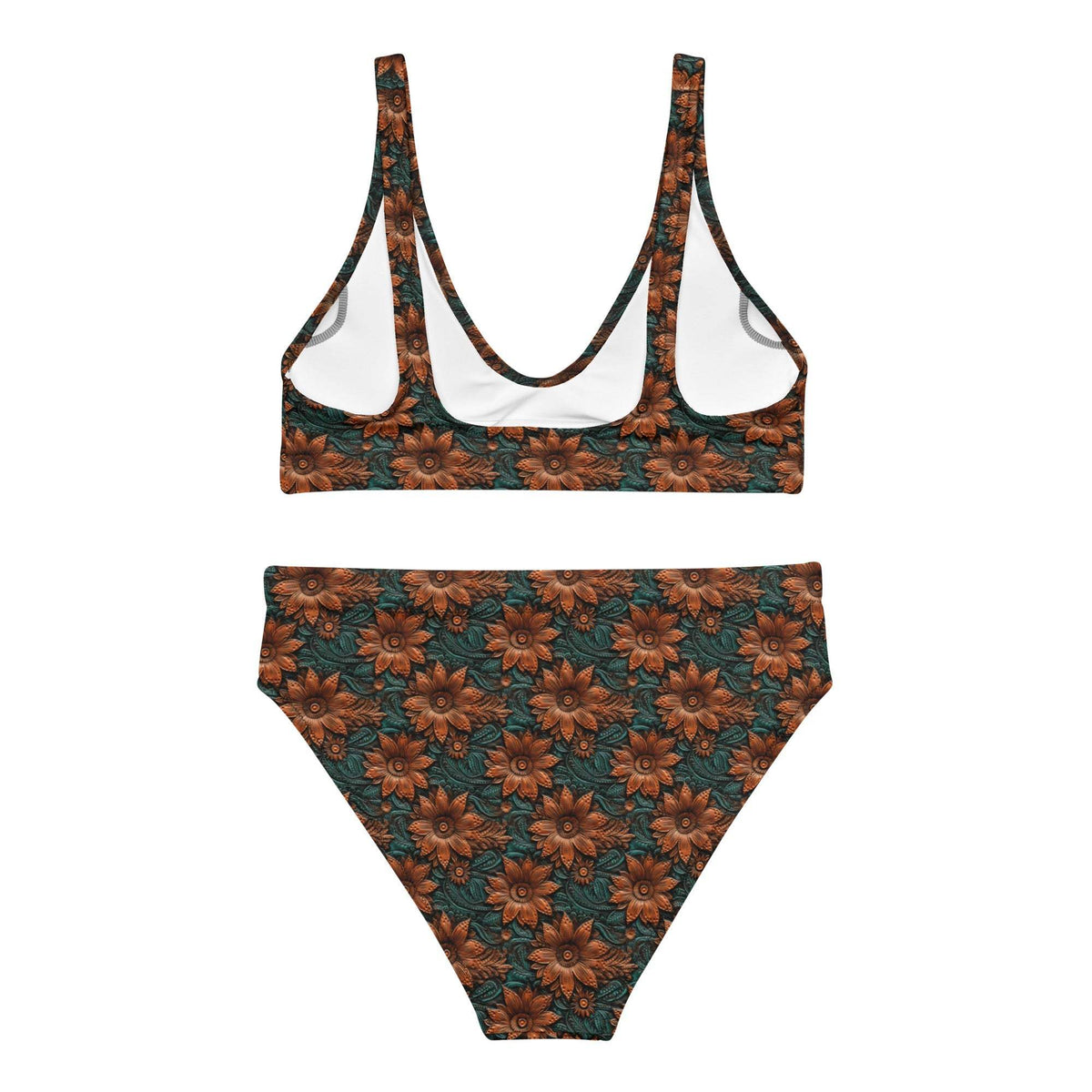 Baha Ranch Yeehaw Floral Leather Print Bikini - Baha Ranch Western Wear - Flyclothing LLC
