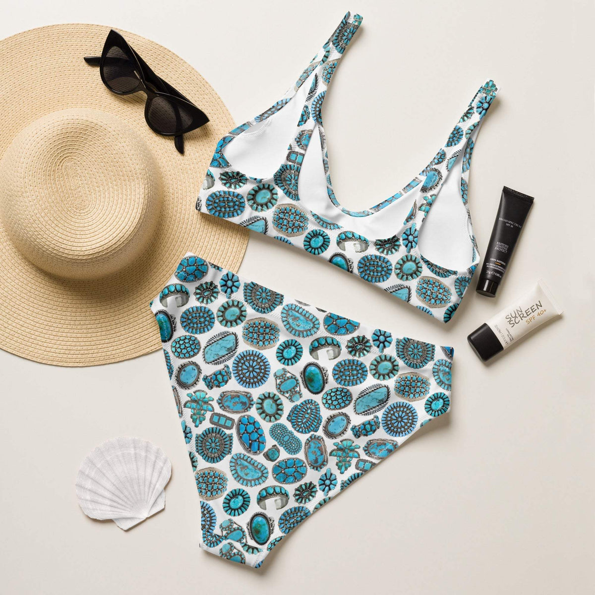 Baha Ranch Yeehaw Turquoise Crazy Bikini - Baha Ranch Western Wear - Flyclothing LLC