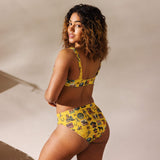 Baha Ranch Yeehaw Vintage Cowboy Collage Mustard Bikini - Baha Ranch Western Wear - Flyclothing LLC