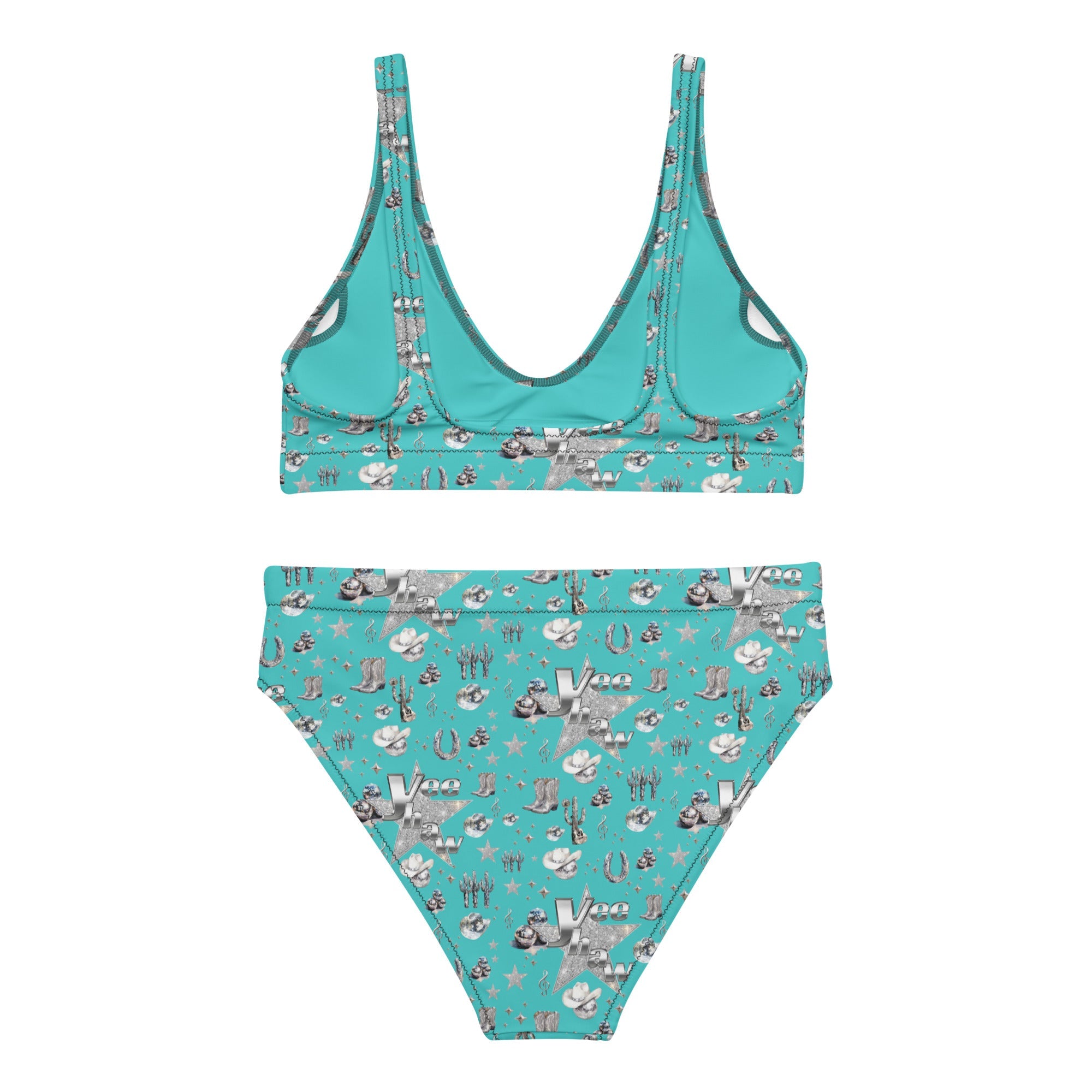 Baha Ranch Yeehaw Turquoise Rhinestone Cowgirl Turquoise Bikini