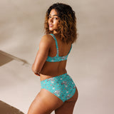 Baha Ranch Yeehaw Turquoise Rhinestone Cowgirl Turquoise Bikini