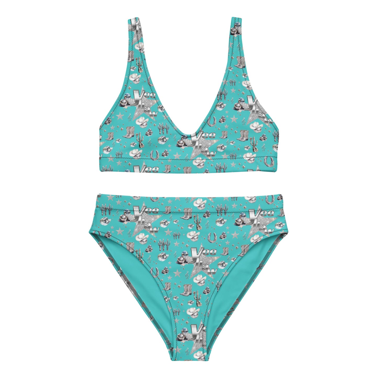 Baha Ranch Yeehaw Turquoise Rhinestone Cowgirl Turquoise Bikini