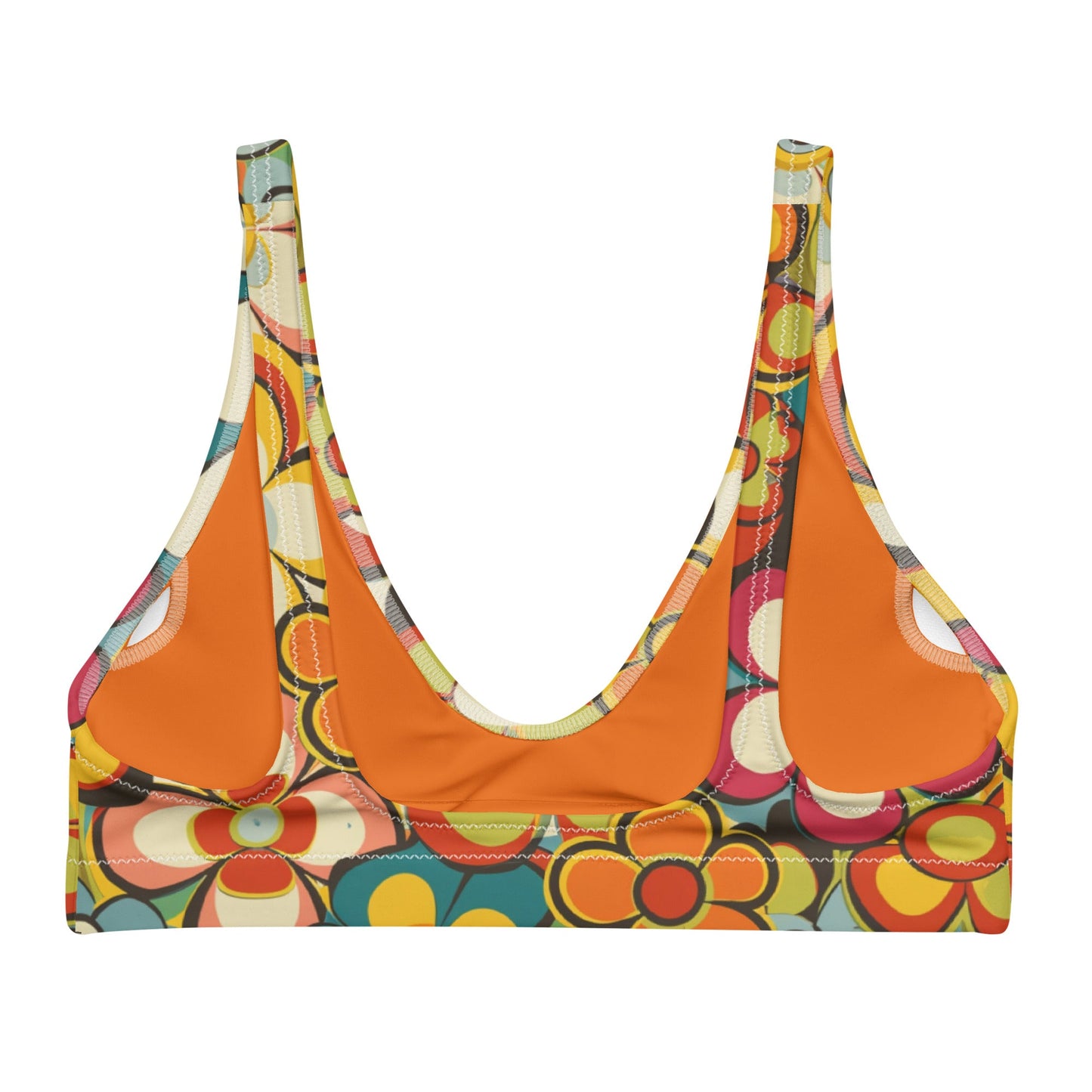 Baha Ranch Yeehaw Woodstock Retro Floral Bikini Top