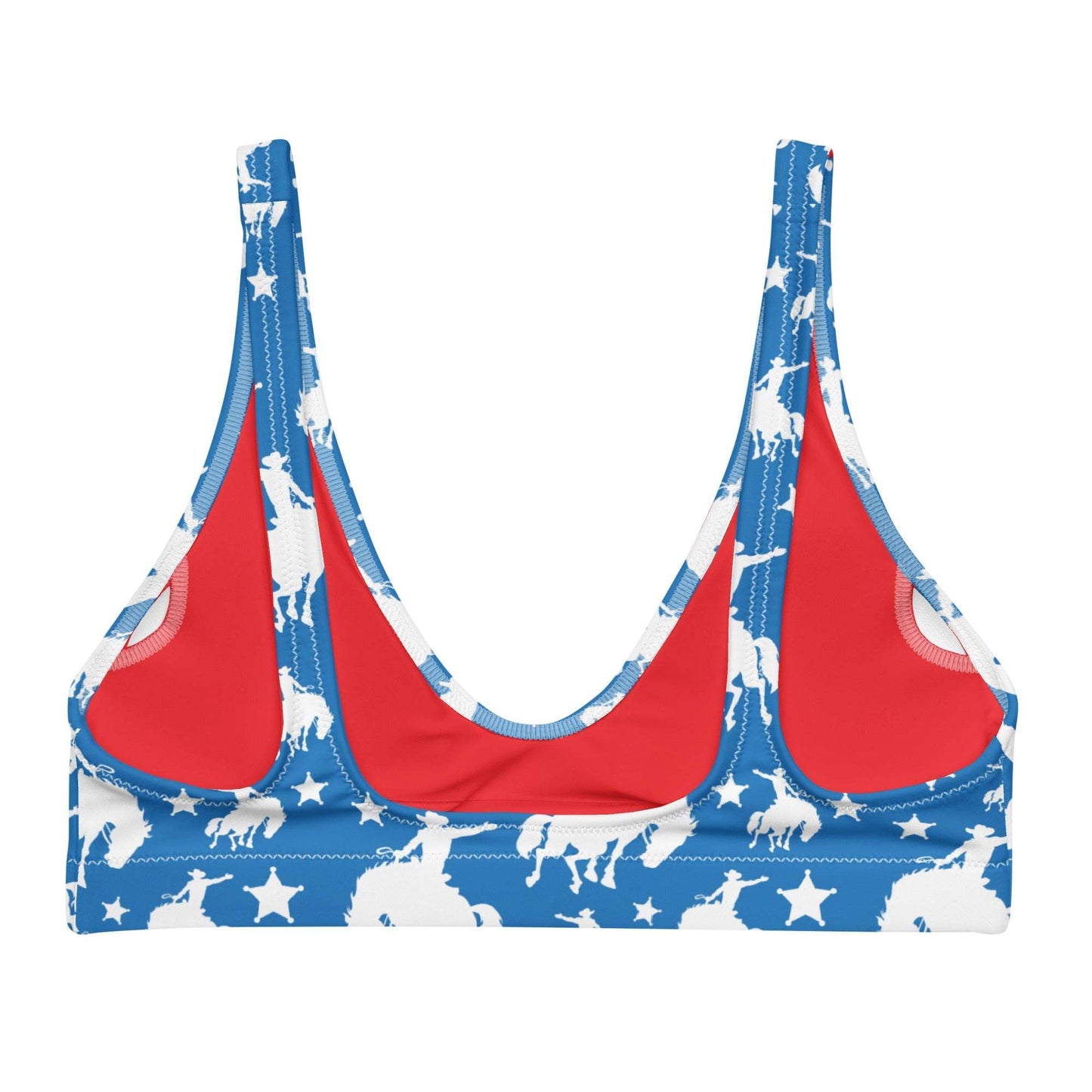 Baha Ranch Yeehaw Blue Rodeo Cowboy Bikini Top - Baha Ranch Western Wear - Flyclothing LLC