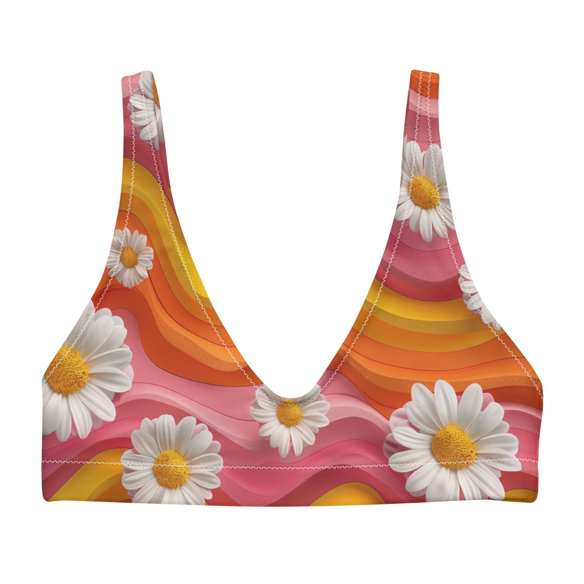 Baha Ranch Yeehaw Groovy Floral Bikini Top