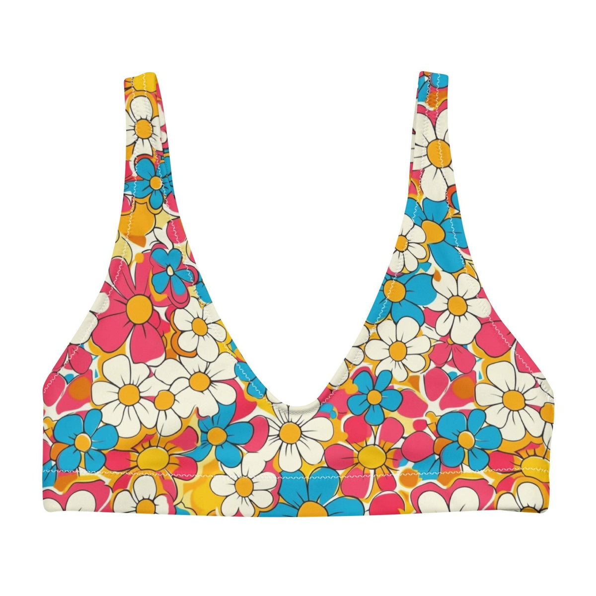 Baha Ranch Yeehaw Flower Child Retro Bikini Top - Baha Ranch Western Wear - Flyclothing LLC