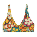 Baha Ranch Yeehaw Woodstock Retro Floral Bikini Top