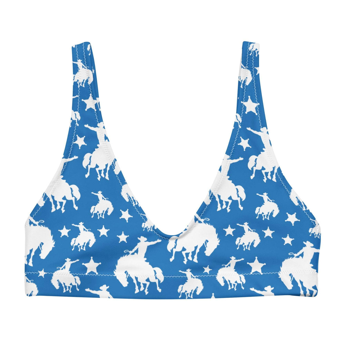 Baha Ranch Yeehaw Blue Rodeo Cowboy Bikini Top - Baha Ranch Western Wear - Flyclothing LLC