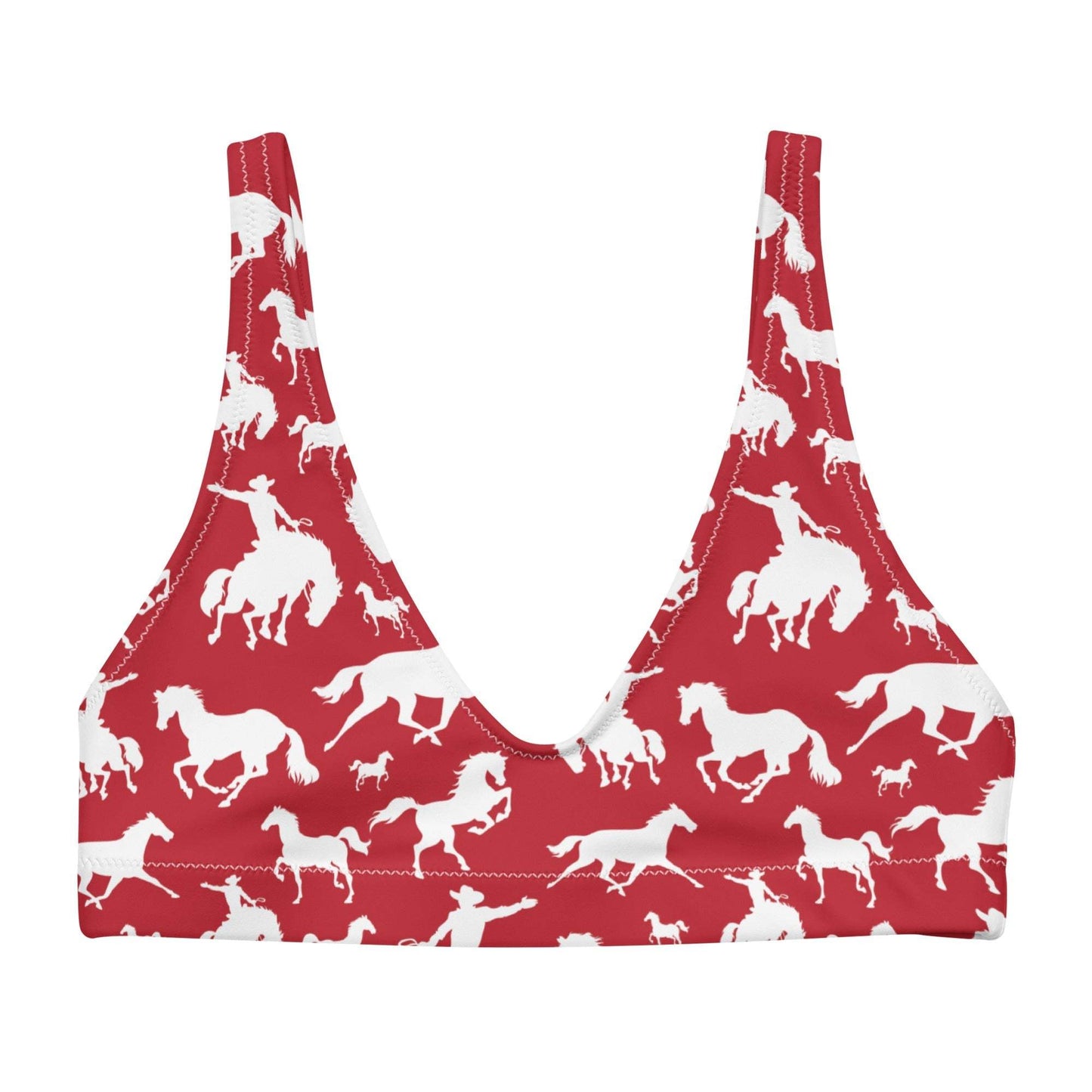 Baha Ranch Yeehaw Red Rodeo Cowboy Bikini Top - Baha Ranch Western Wear - Flyclothing LLC