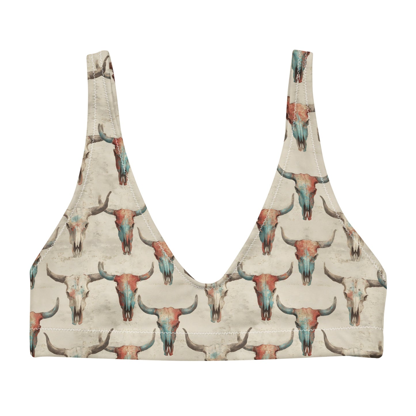 Baha Ranch Yeehaw Bullhead Skulls Bikini Top