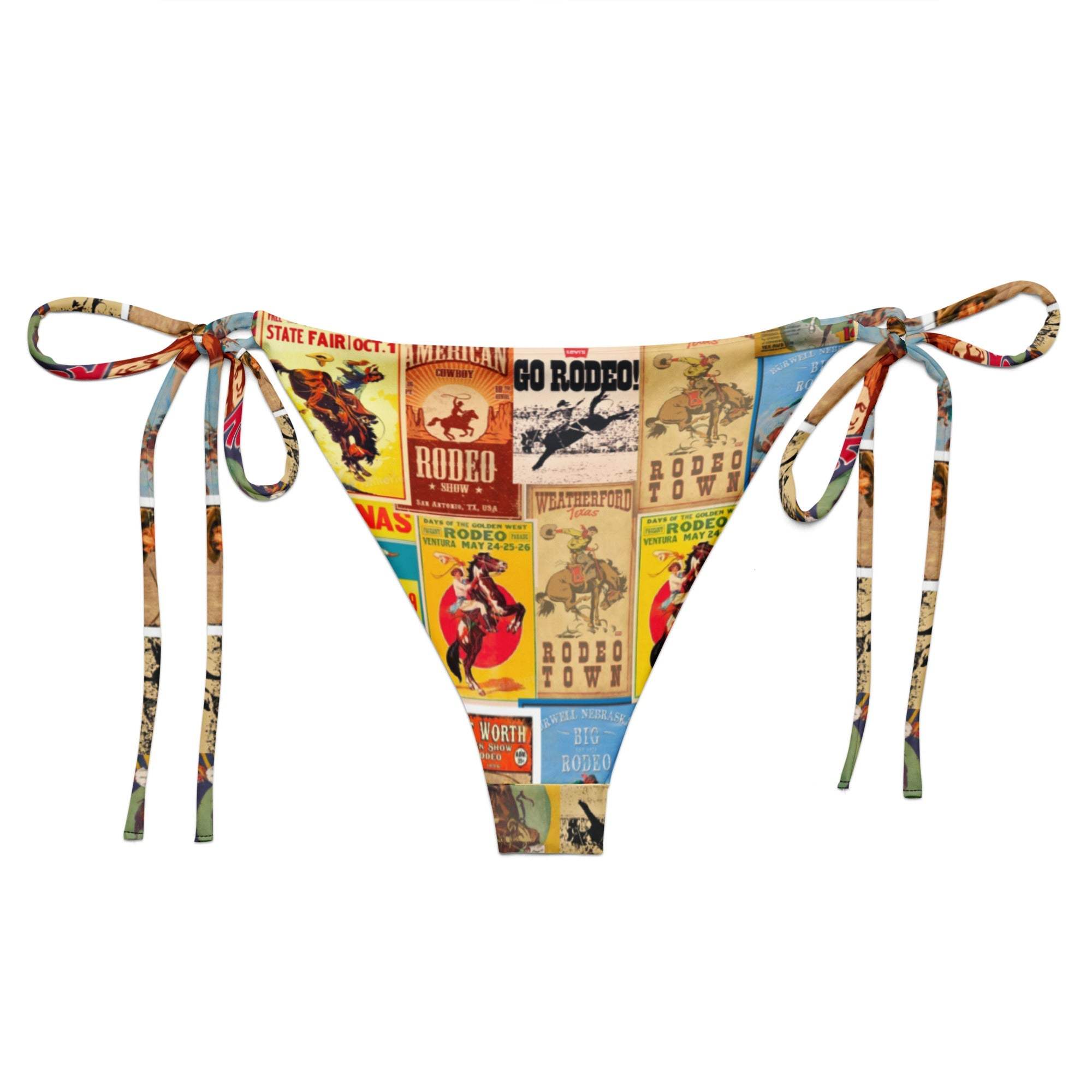 Baha Ranch Yeehaw Vintage Rodeo String Bikini Bottom - Baha Ranch Western Wear - Flyclothing LLC