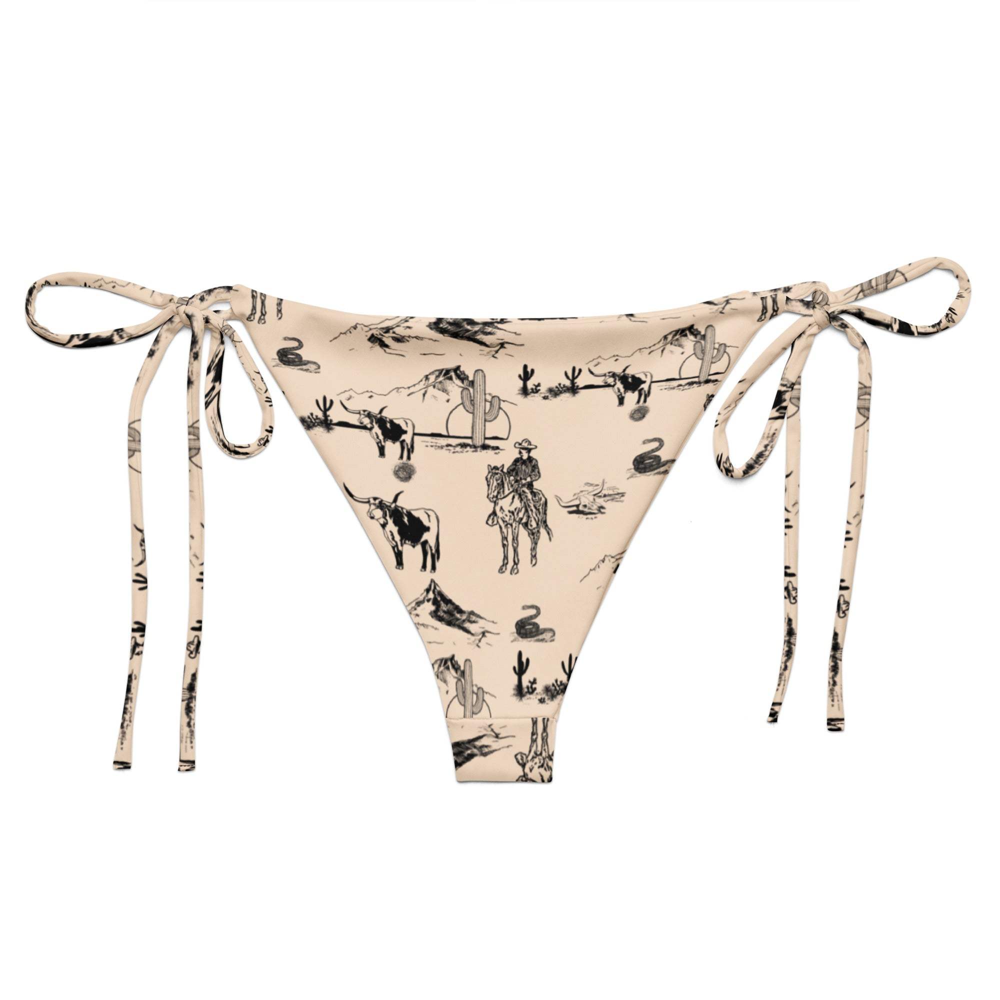 Baha Ranch Yeehaw Cowboy Ranch String Bikini Bottom - Baha Ranch Western Wear - Flyclothing LLC
