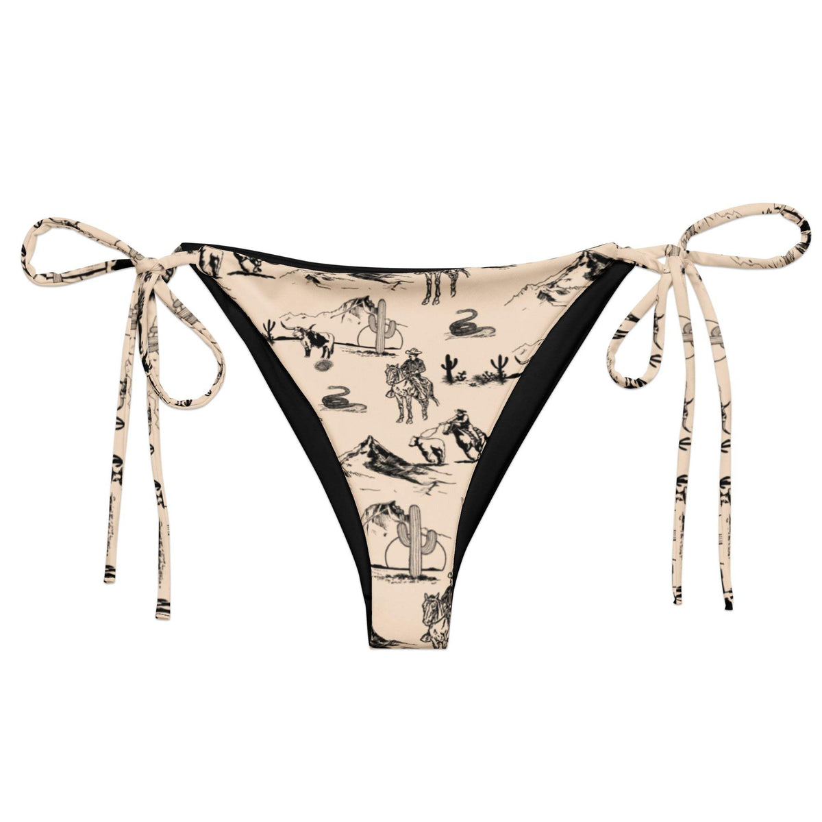 Baha Ranch Yeehaw Cowboy Ranch String Bikini Bottom - Baha Ranch Western Wear - Flyclothing LLC