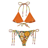 Baha Ranch Yeehaw Woodstock Retro Floral String Bikini - Baha Ranch Western Wear - Flyclothing LLC
