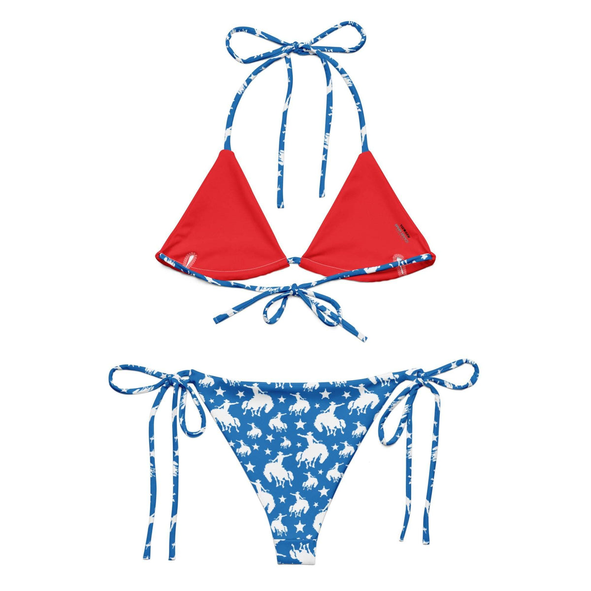 Baha Ranch Yeehaw Blue Rodeo Cowboy String Bikini - Baha Ranch Western Wear - Flyclothing LLC