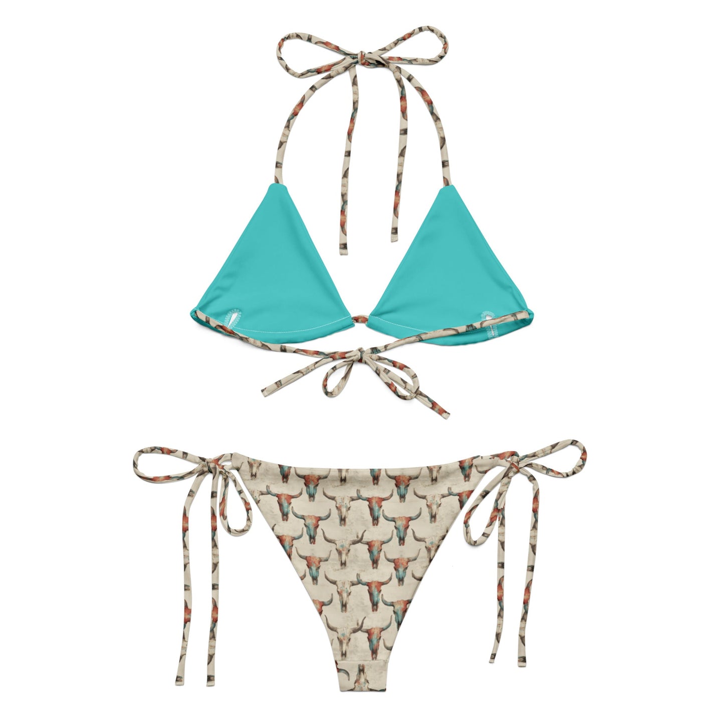 Baha Ranch Yeehaw Bullhead Skulls String Bikini