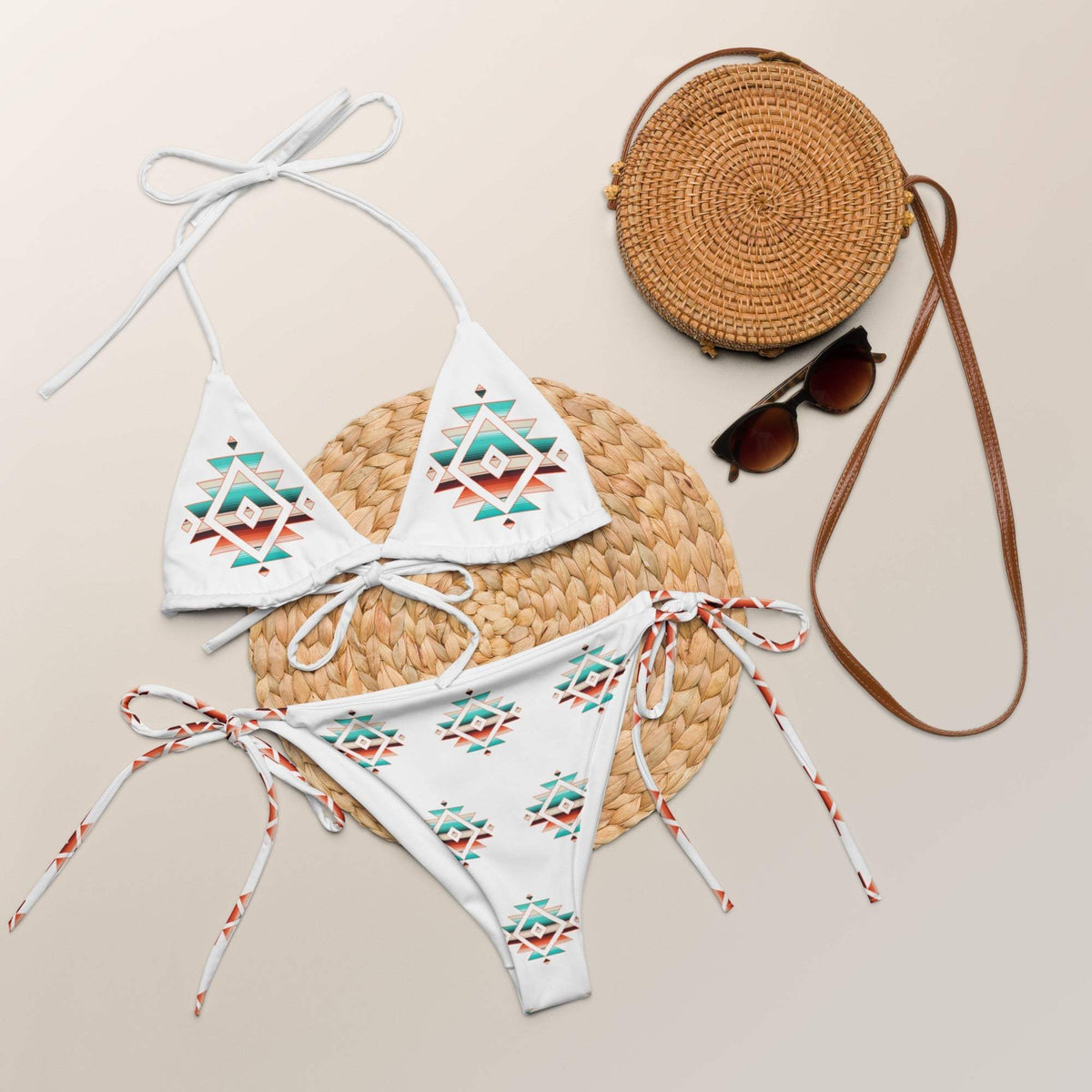 Baha Ranch Yeehaw Sedona Aztec String Bikini - Baha Ranch Western Wear - Flyclothing LLC