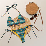 Baha Ranch Yeehaw Teal Aztec String Bikini