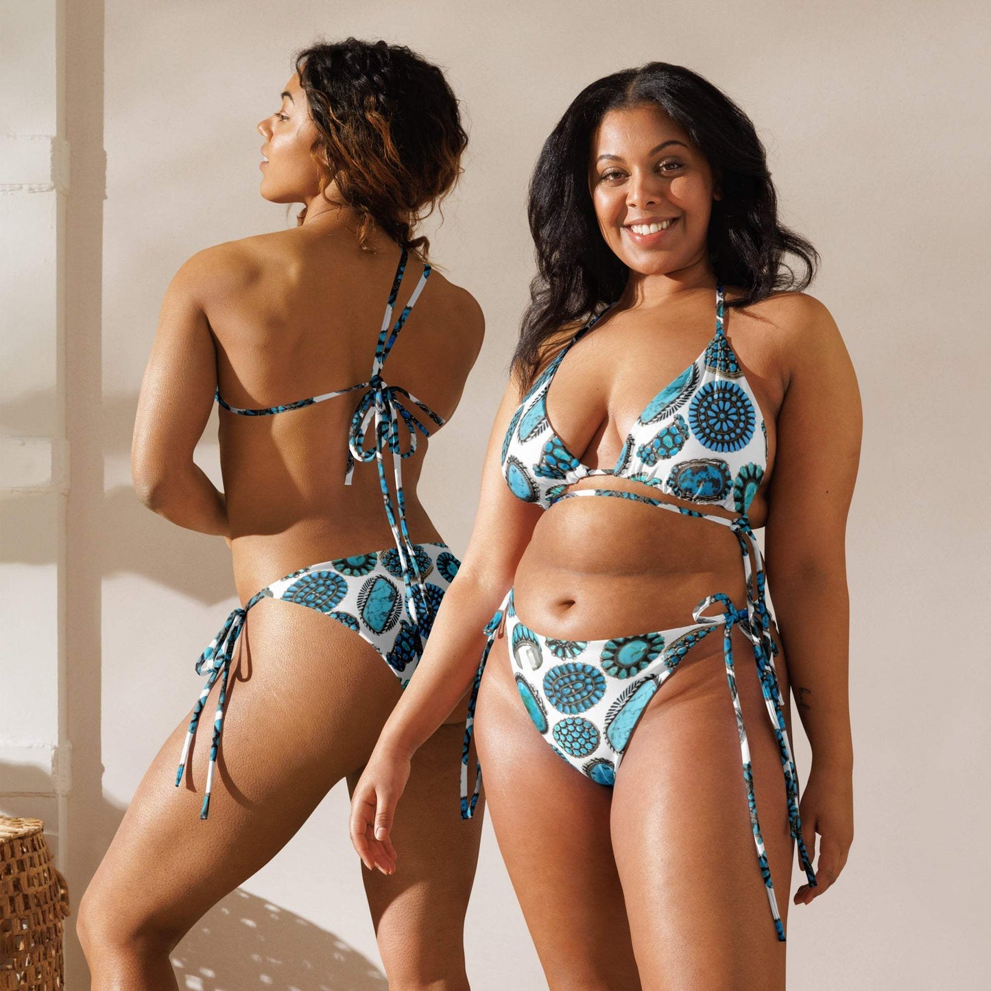 Baha Ranch Yeehaw Turquoise Crazy String Bikini - Baha Ranch Western Wear - Flyclothing LLC