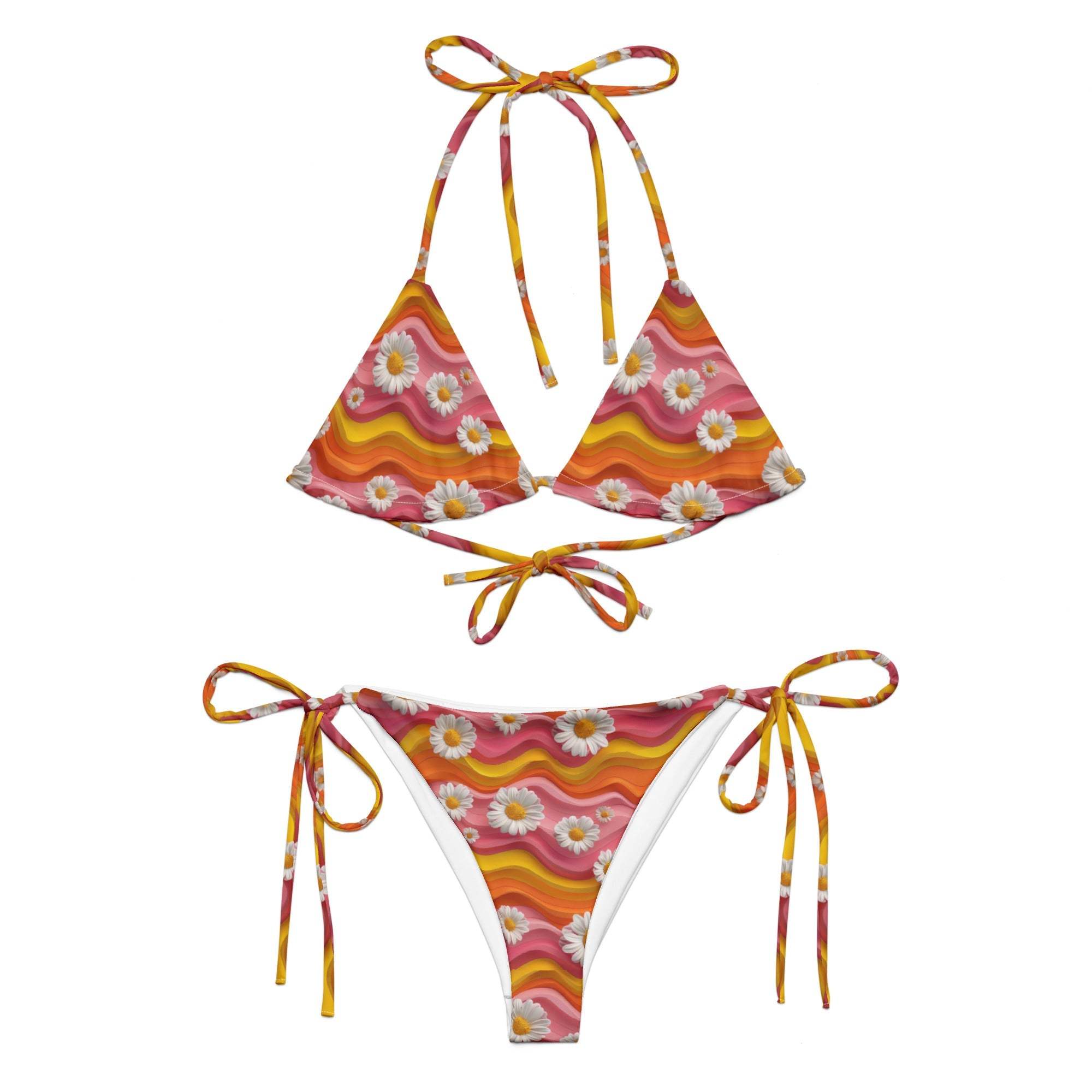 Baha Ranch Yeehaw Groovy Floral String Bikini - Baha Ranch Western Wear - Flyclothing LLC