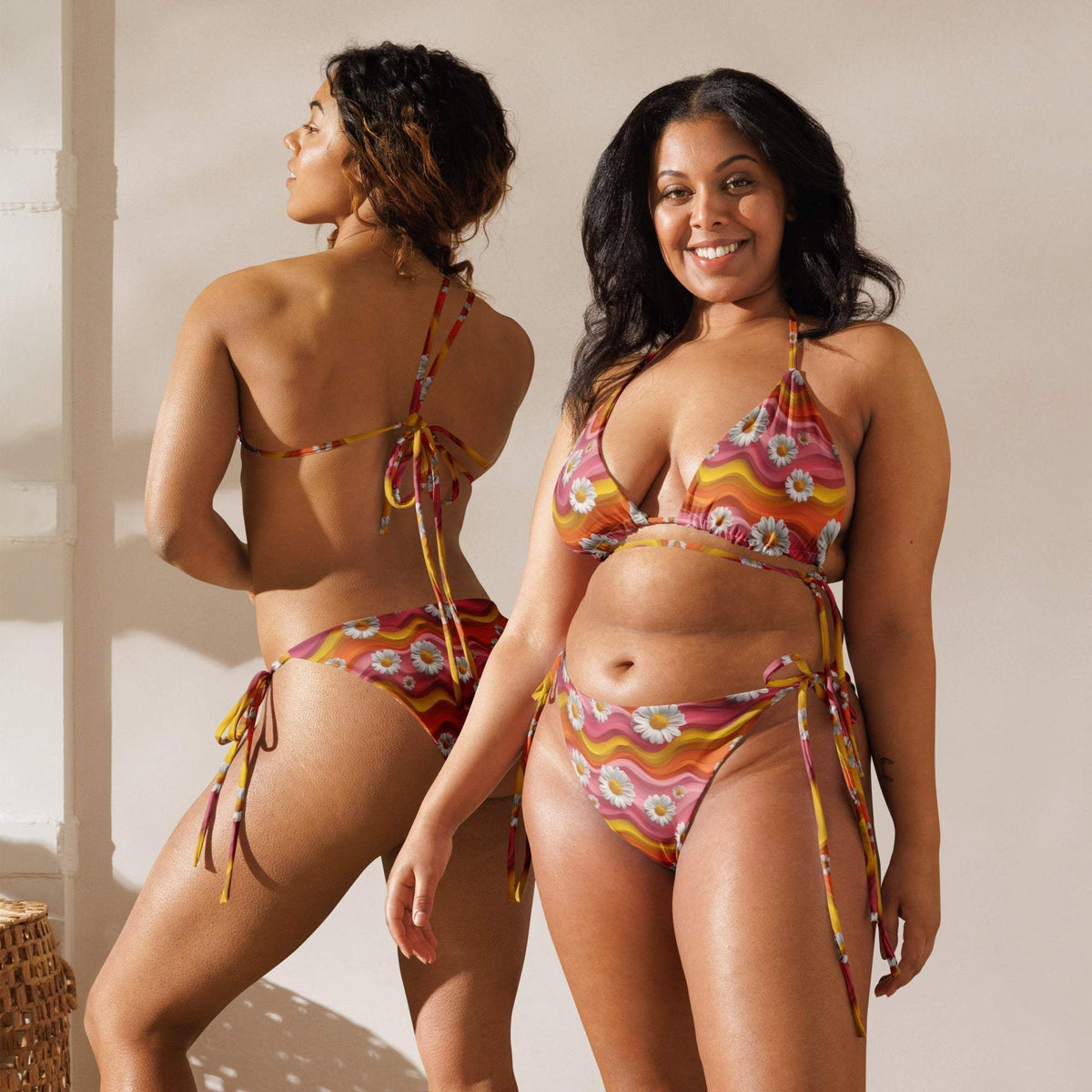 Baha Ranch Yeehaw Groovy Floral String Bikini - Baha Ranch Western Wear - Flyclothing LLC