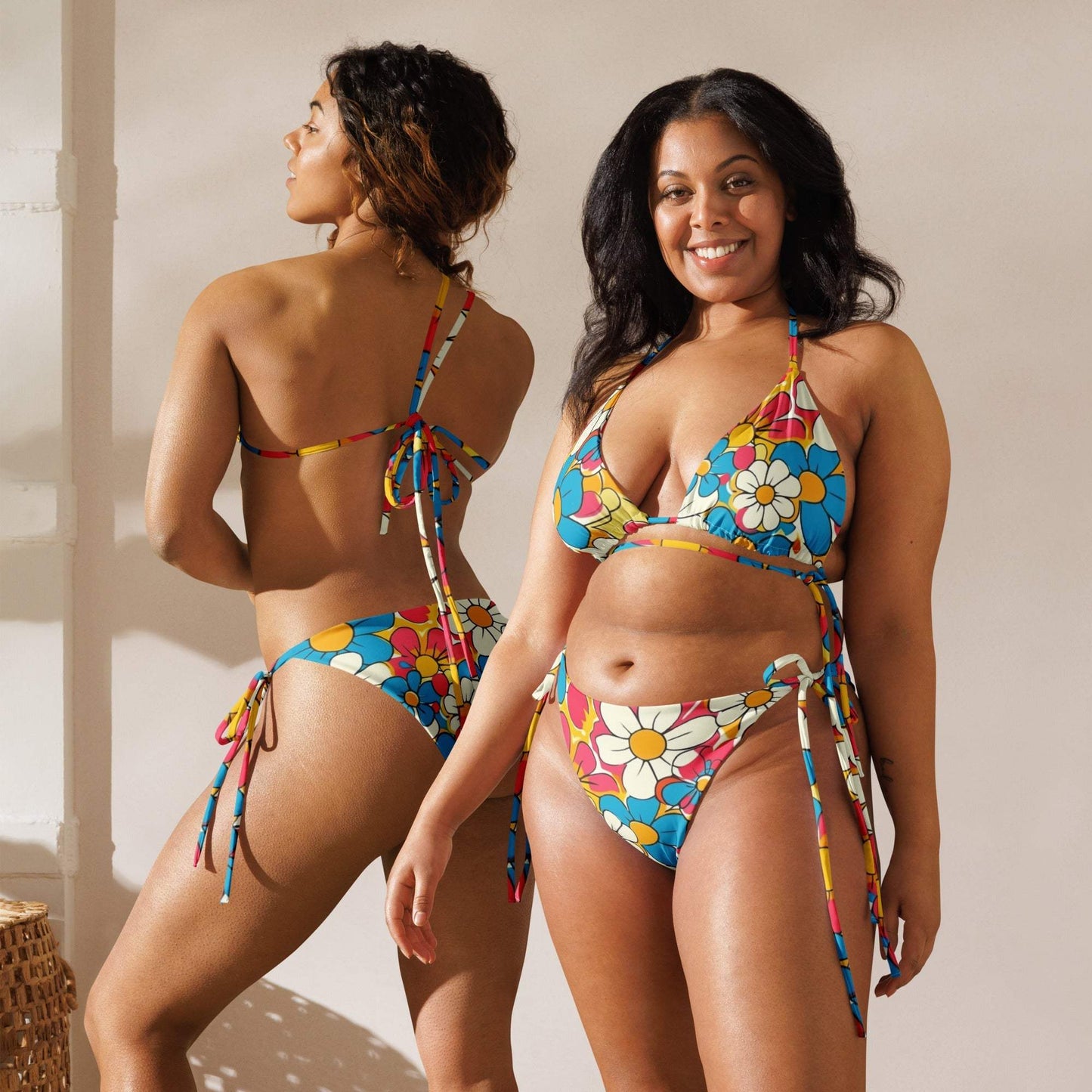 Baha Ranch Yeehaw Flower Child Retro String Bikini - Baha Ranch Western Wear - Flyclothing LLC