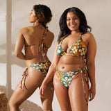 Baha Ranch Yeehaw Woodstock Retro Floral String Bikini - Baha Ranch Western Wear - Flyclothing LLC