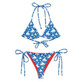 Baha Ranch Yeehaw Blue Rodeo Cowboy String Bikini - Baha Ranch Western Wear - Flyclothing LLC