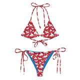 Baha Ranch Yeehaw Red Rodeo Cowboy String Bikini - Baha Ranch Western Wear - Flyclothing LLC