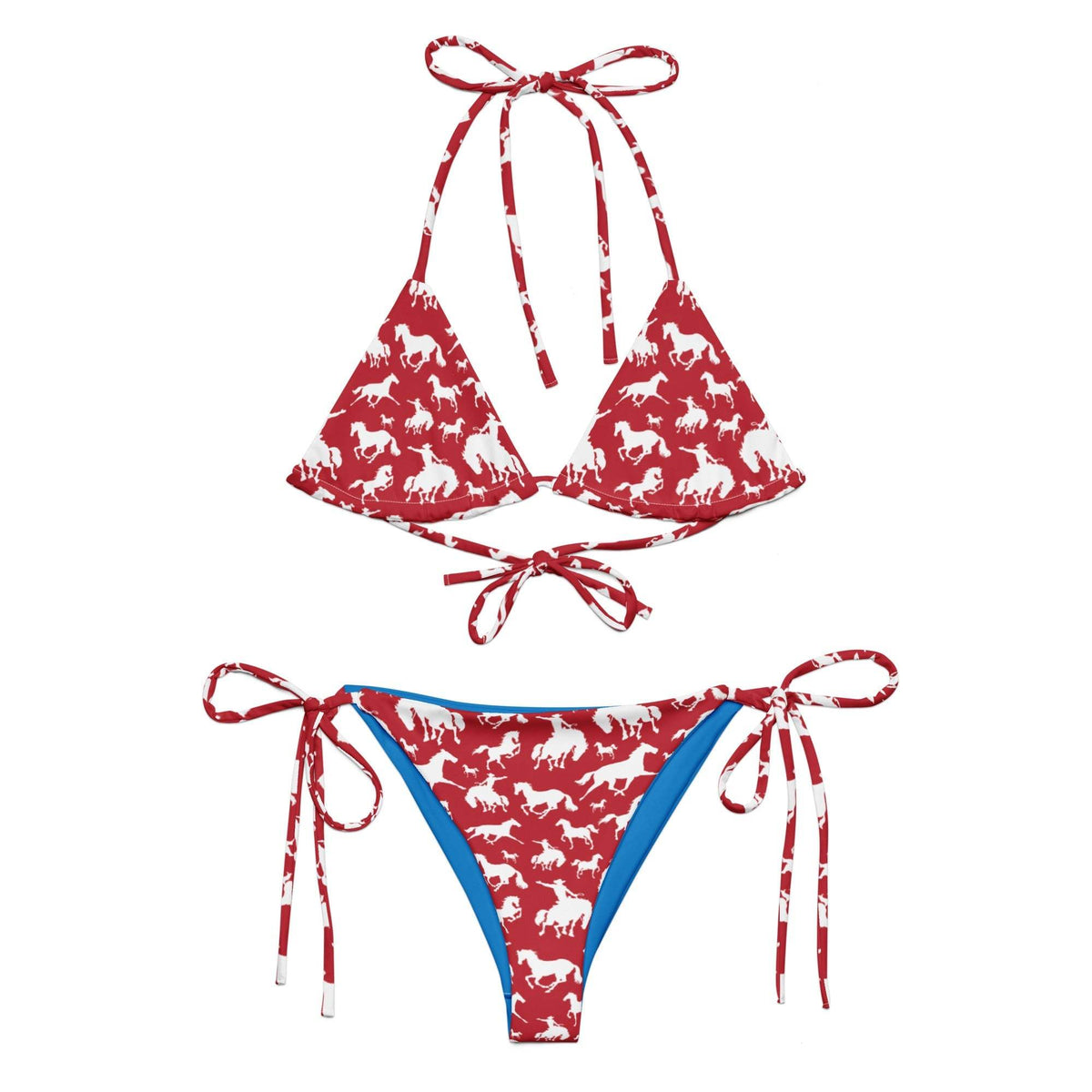 Baha Ranch Yeehaw Red Rodeo Cowboy String Bikini - Baha Ranch Western Wear - Flyclothing LLC