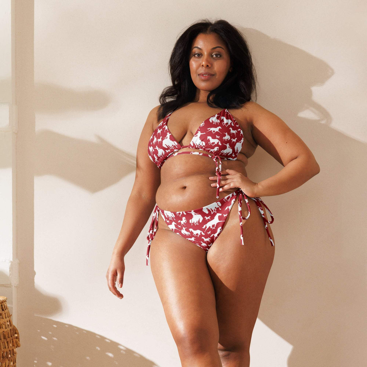 Baha Ranch Yeehaw Red Rodeo Cowboy String Bikini - Baha Ranch Western Wear - Flyclothing LLC