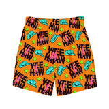 Baha Ranch Yeehaw Orange Men's Swim Trunks