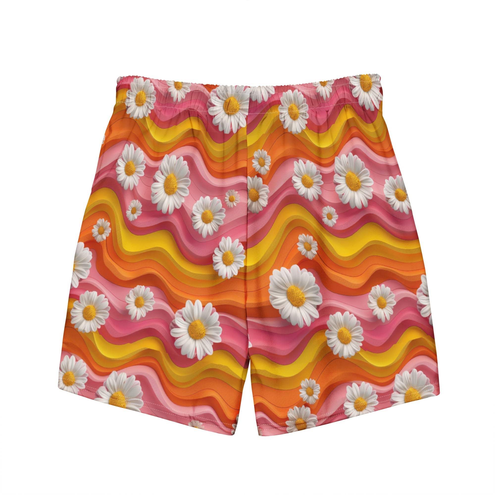 Baha Ranch Yeehaw Groovy Floral Men's Swim Trunks - Baha Ranch Western Wear - Flyclothing LLC