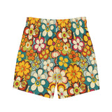 Baha Ranch Yeehaw Woodstock Retro Floral Men's Swim Trunks