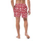 Baha Ranch Yeehaw Red Rodeo Cowboy Men's Swim Trunks - Baha Ranch Western Wear - Flyclothing LLC